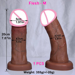 Huge Soft Realistic Dildo with Suction Cup - Double-Layer Design