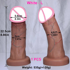 Huge Soft Realistic Dildo with Suction Cup - Double-Layer Design