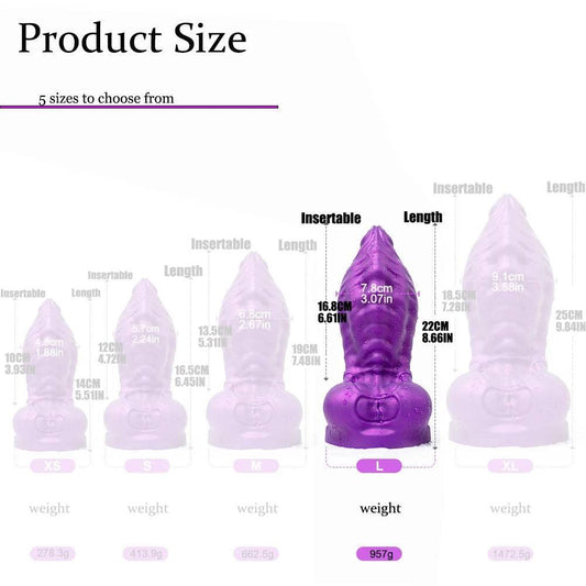 Oieffur Large Ejaculation Dildo With Enema Ball Squirt Liquid Purple Squirting Penis With Suction Cup Sex Toys For Men And Women - Passion Pulse Adult