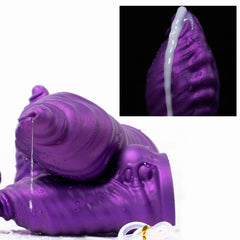 Oieffur Large Ejaculation Dildo With Enema Ball Squirt Liquid Purple Squirting Penis With Suction Cup Sex Toys For Men And Women