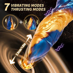 3-in-1 Thrusting Monster Dildo Vibrator with Remote Control