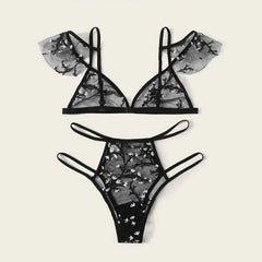 Sexy Plum Blossom Embroidered Sexy Underwear