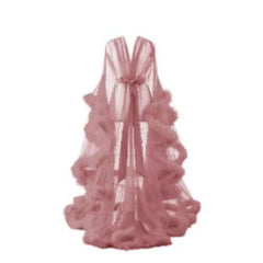 Feather Bell Sleeves Princess Dress