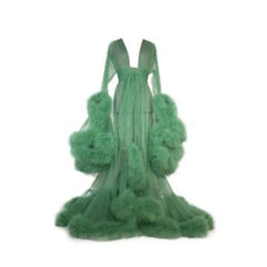 Feather Bell Sleeves Princess Dress