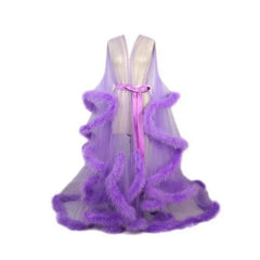 Feather Bell Sleeves Princess Dress